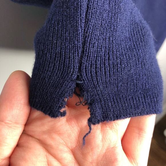 Adolfo Collectibles Wool Blend Knit Skirt Navy S - Picture 4 of 5